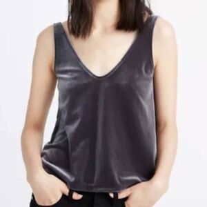 NWT Madewell Lavender Velvet Tank Top